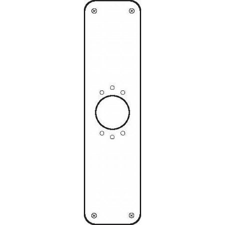 Don-Jo 3-1/2" x 15" Remodeler Plate with Cross Bolt Holes RP135152612